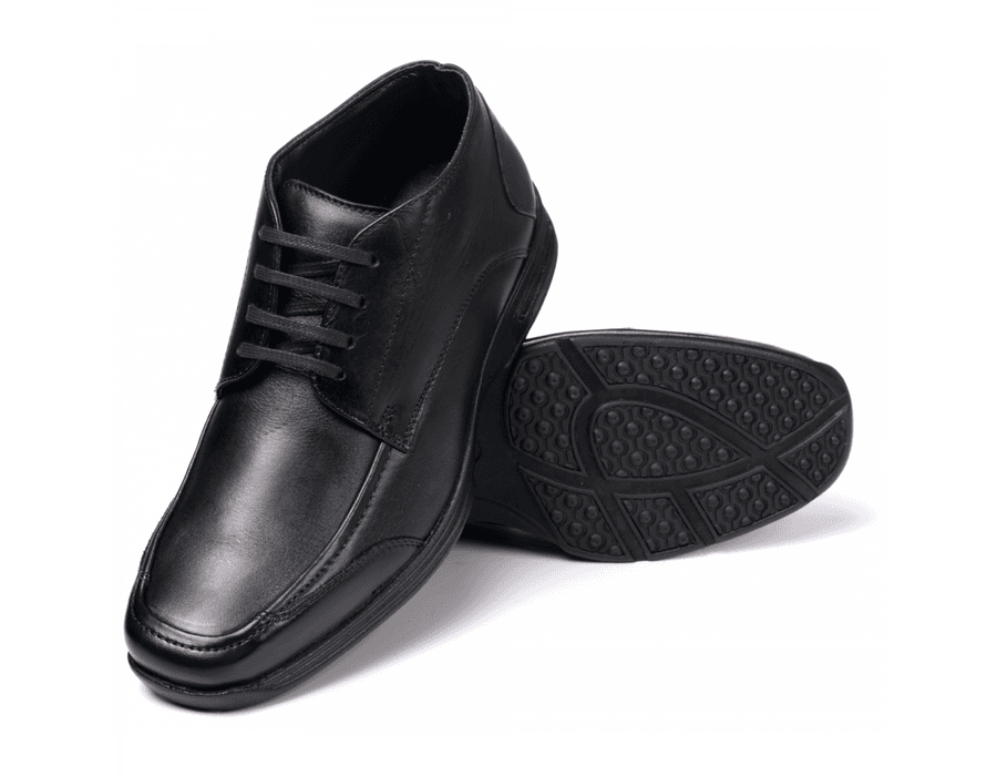Bota Masculina Comfort em Couro Bovino Preto