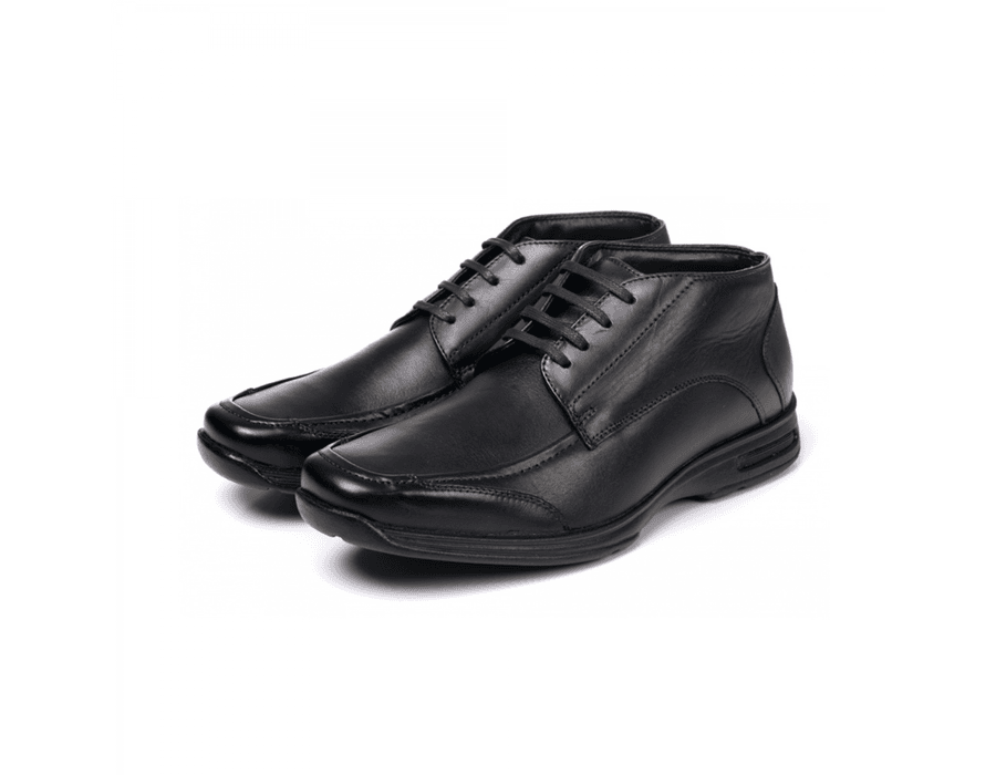Bota Masculina Comfort em Couro Bovino Preto