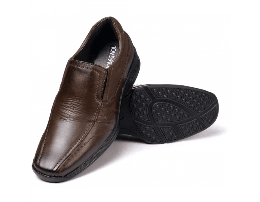 Sapato Social Masculino Comfort em Couro Bovino Brown