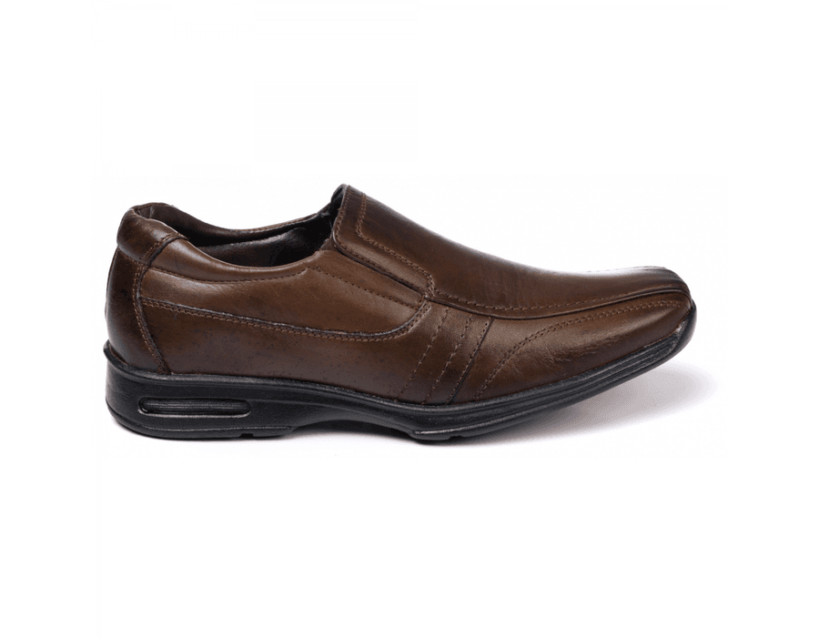 Sapato Social Masculino Comfort em Couro Bovino Brown
