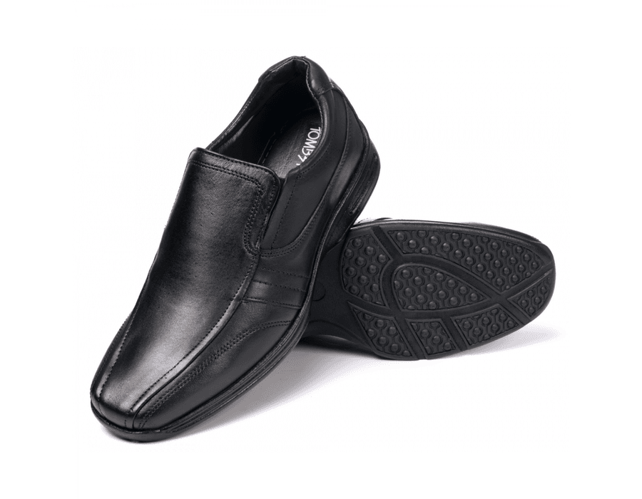 Sapato Social Masculino Comfort em Couro Bovino Preto
