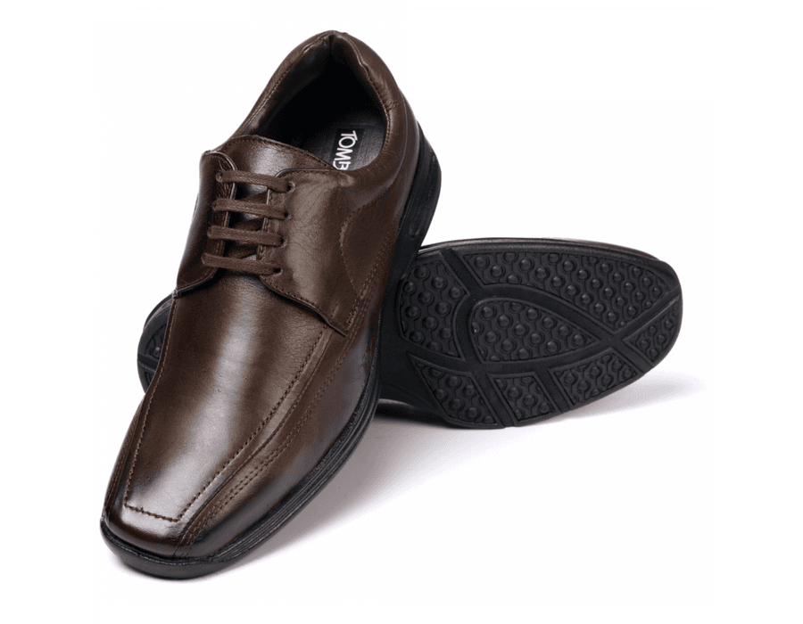 Sapato Social Masculino Comfort de Amarrar em Couro Bovino Brown