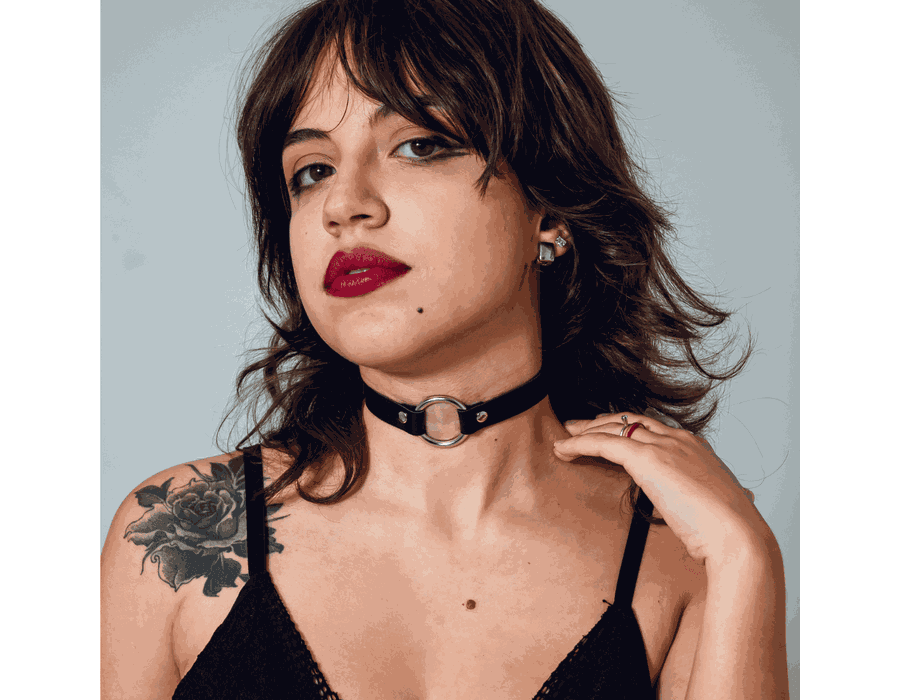 Choker Gargantilha com Argola Prateada