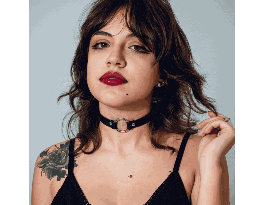 Choker Gargantilha com Argola Prateada