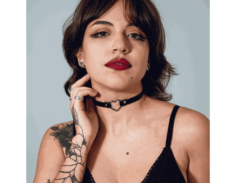 Choker Gargantilha com Pingente de Coração