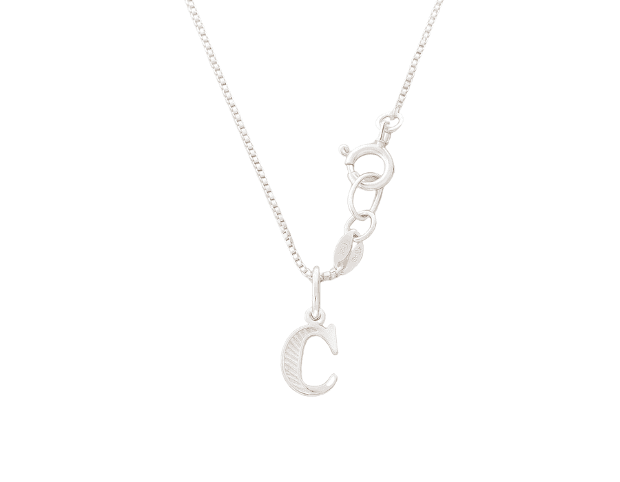 Colar Letra Inicial Lisa Prata 925 - 4173 - MEDALS STORE