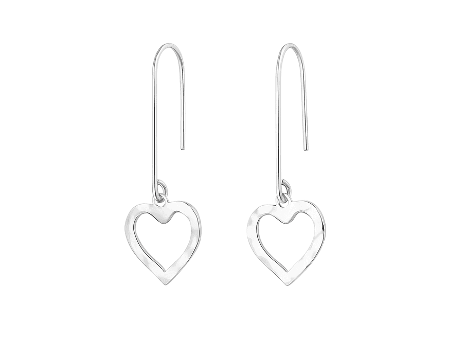Brinco Coração Gancho Prata 925 - 5089 - MEDALS STORE