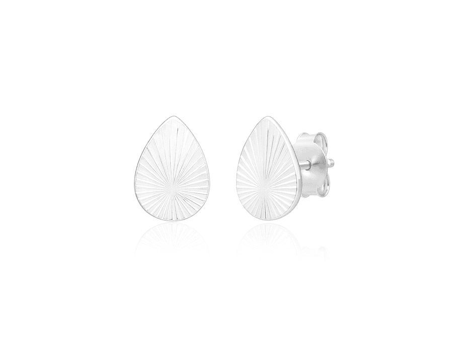 Brinco Gota Chapa Risc Prata 925 - 6080 - MEDALS STORE