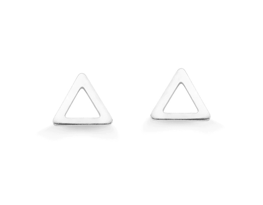 Brinco Triangulo Prata 925 - 6046 - MEDALS STORE