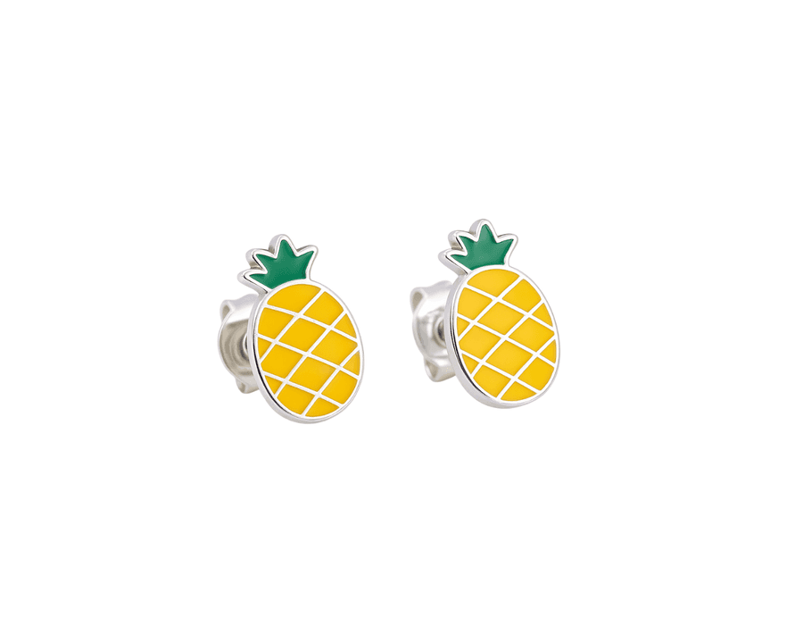 Brinco Abacaxi Prata 925 - 6053 - MEDALS STORE