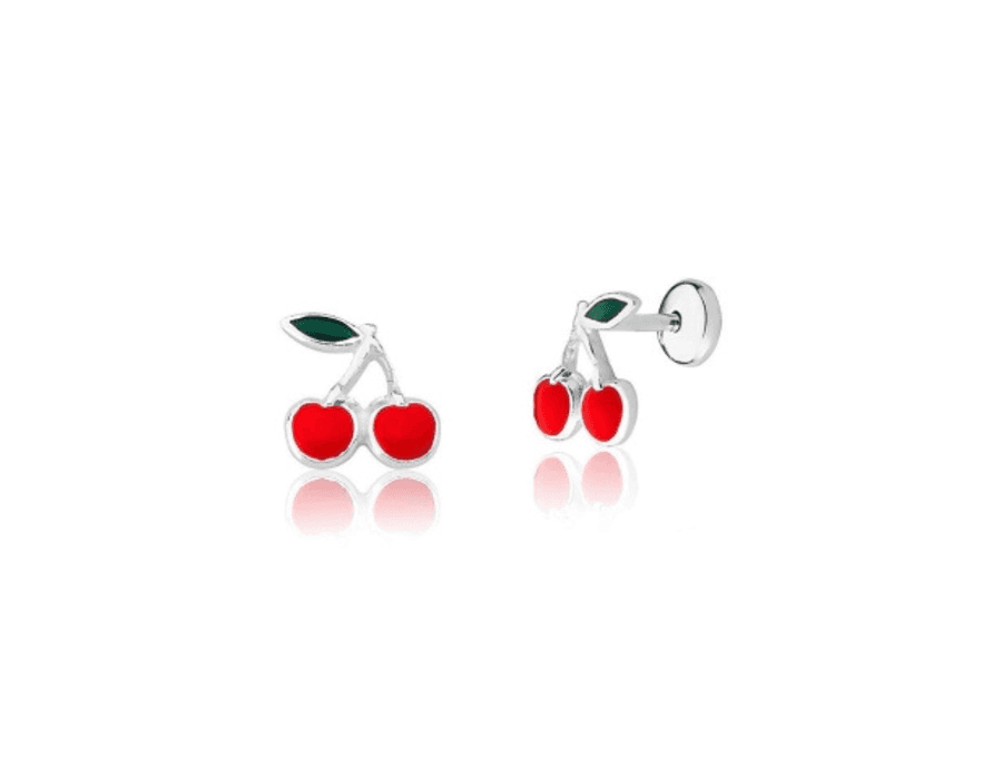 Brinco Cereja Prata 925 - 6057 - M S ACESSORIOS