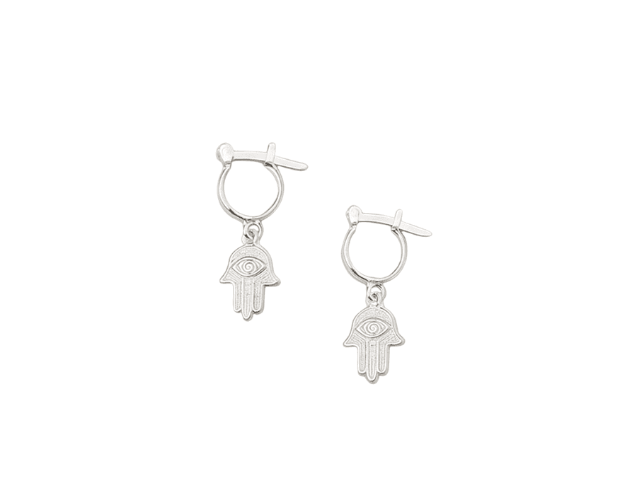 Argola Click Mão de Fatima Prata 925 - 6031 - M S ACESSORIOS