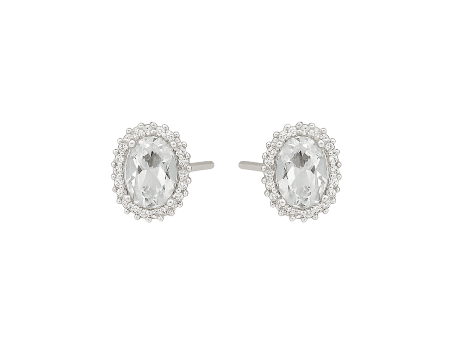 Brinco Fusion Azul Claro Prata 925 - 2089 - MEDALS STORE