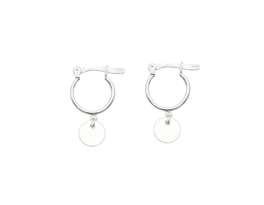 Argola Click Medalha Prata 925 - 6017 - M S ACESSORIOS