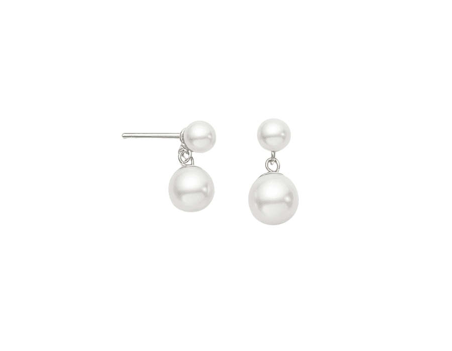 Brinco Pendulo Perola Prata 925 - 6055 - MEDALS STORE