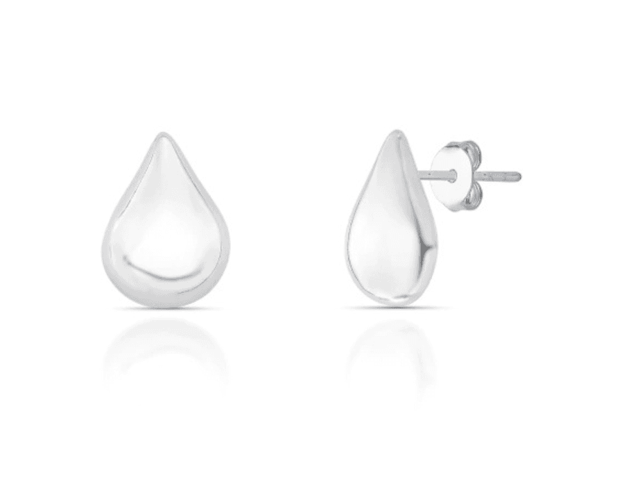 Brinco Gota Chapa Prata 925 - 6002 - MEDALS STORE