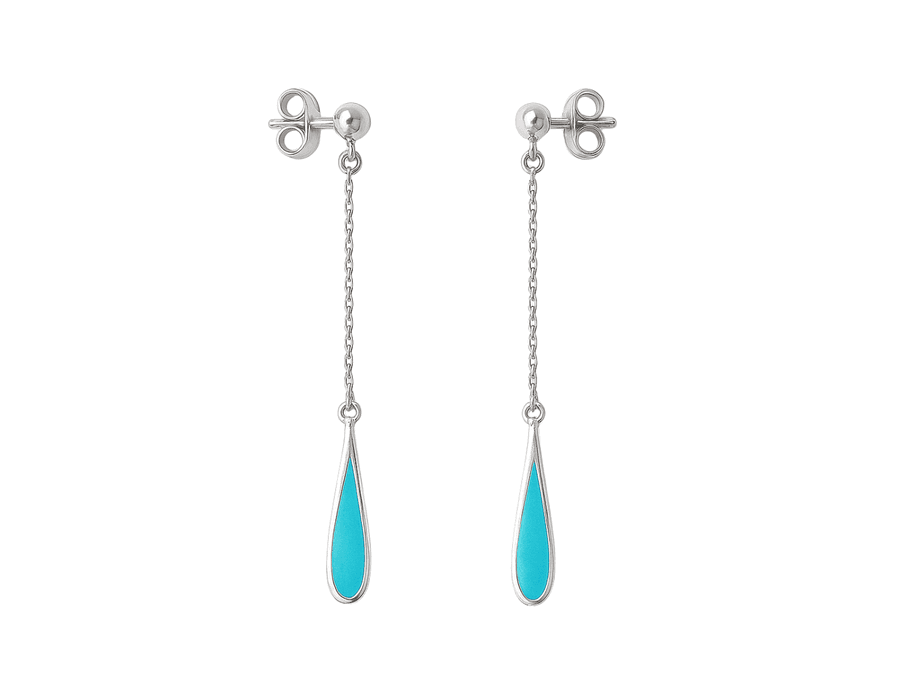 Brinco Gota Colorida Prata 925 - 2650 - MEDALS STORE