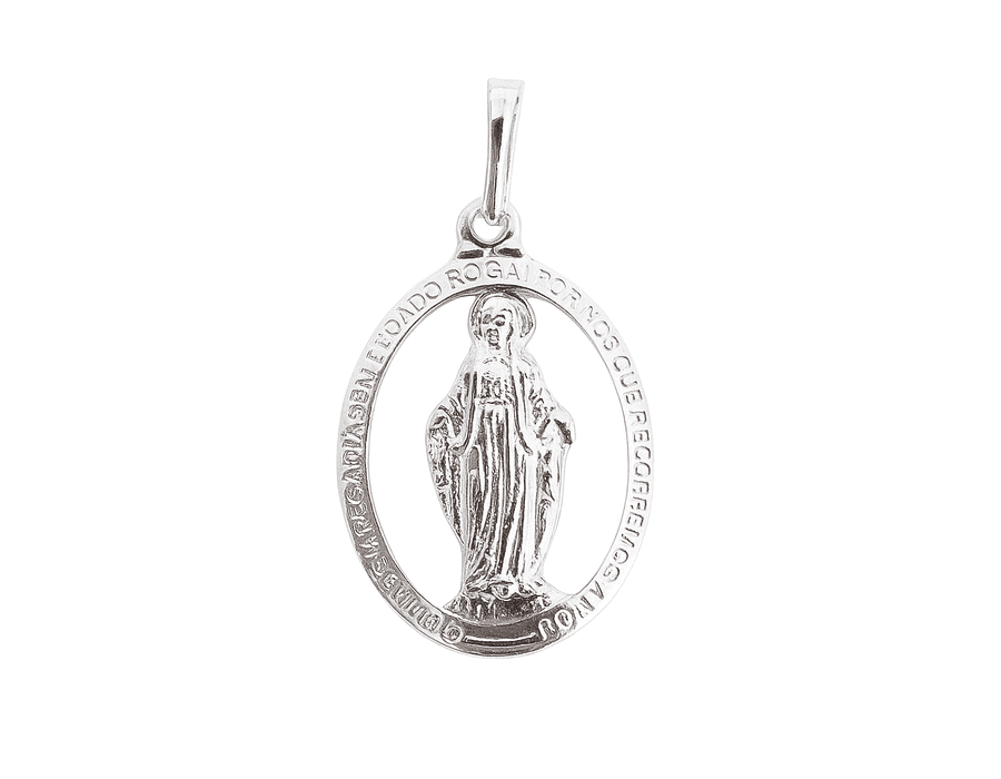 Pingente Nossa Senhora Das Graças Prata 925 - 4116 - MEDALS STORE