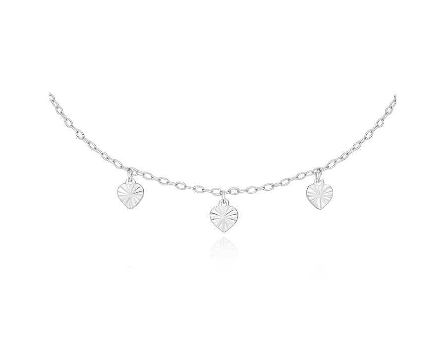 Choker Coração Prata 925 - 6159 - MEDALS STORE