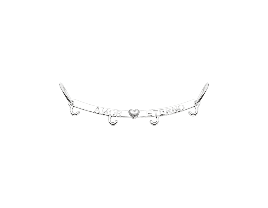 Canga Para 4 Pingentes Prata 925 - 4126 - MEDALS STORE