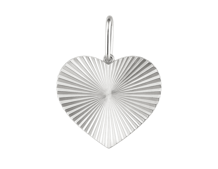 Pingente Coração Risc Clean Grande Prata 925 - 414... - MEDALS STORE