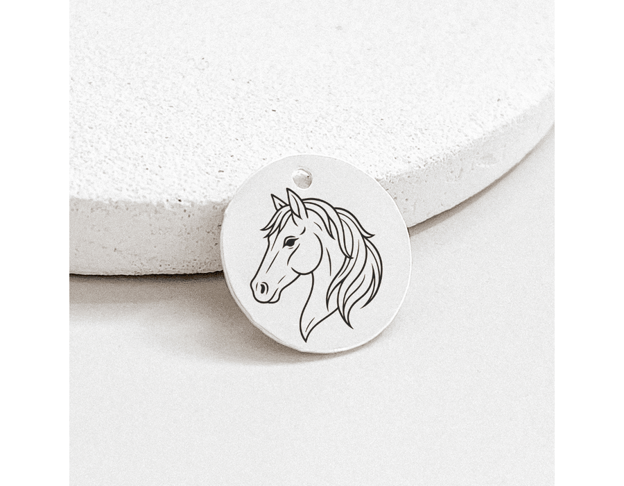 Pingente Personalizado Cavalo Prata 925 - 8757 - MEDALS