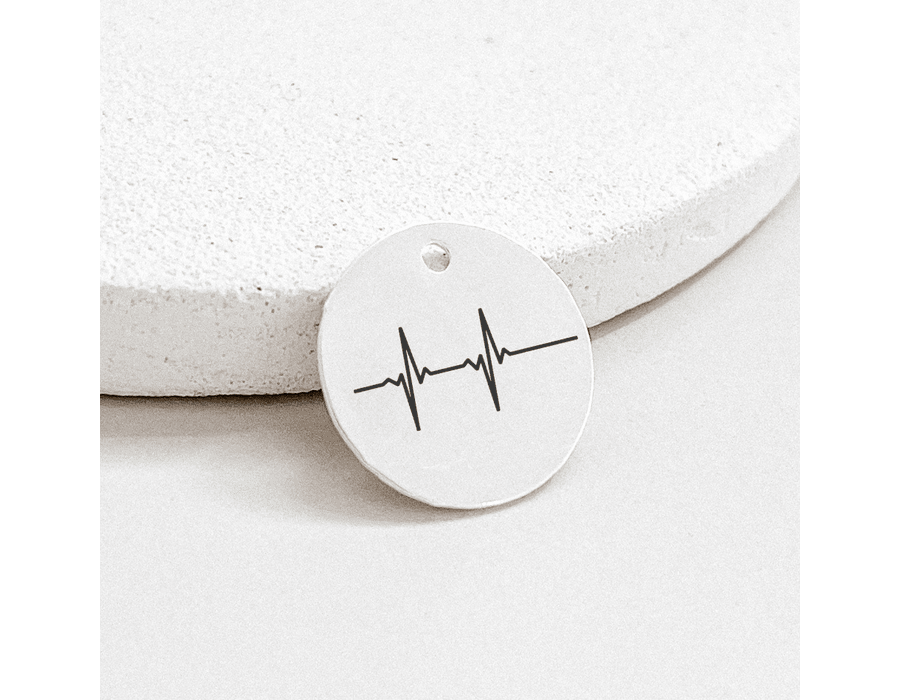 Pingente Personalizado Batimentos Prata 925 - 872 - MEDALS