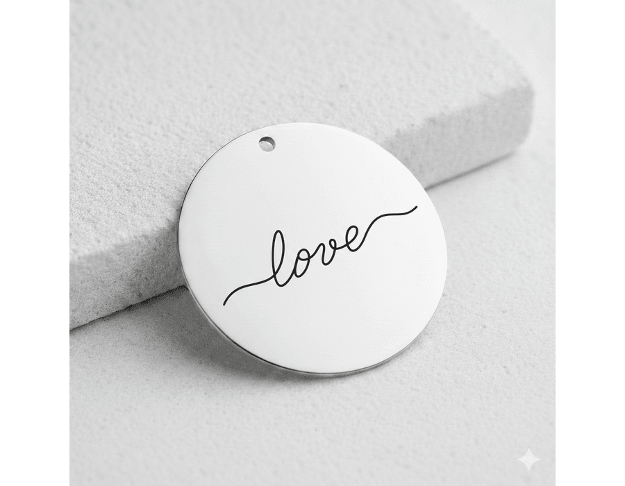 Pingente Personalizado Love Prata 925 - 8751 - MEDALS