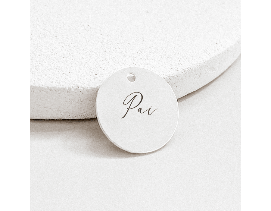 Pingente Personalizado Pai Prata 925 - 8772 - MEDALS