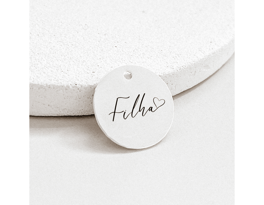 Pingente Personalizado Filha Prata 925 - 8768 - MEDALS