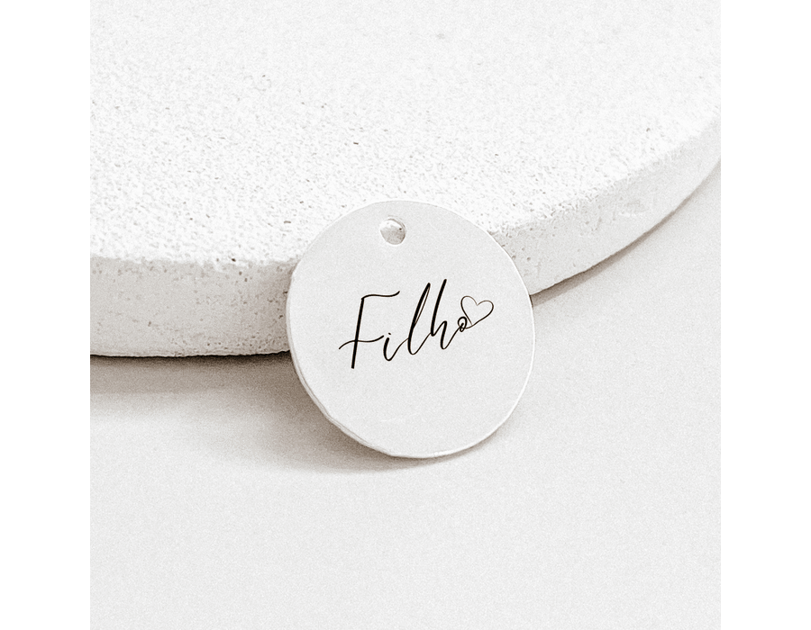 Pingente Personalizado Filho Prata 925 - 8770 - MEDALS