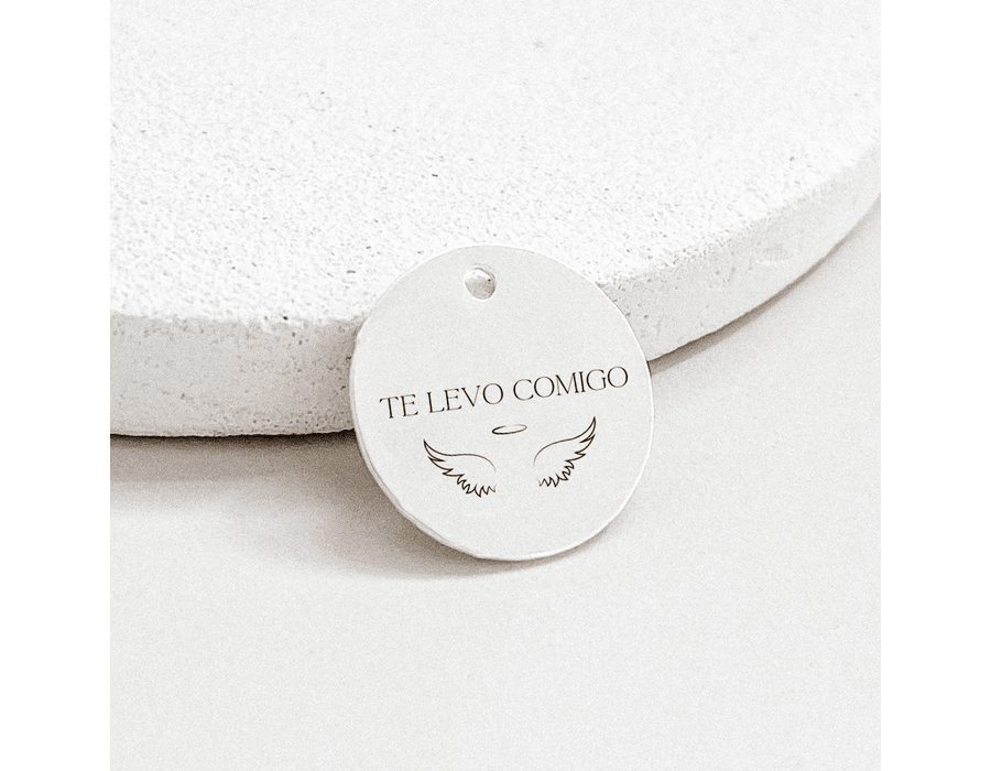Pingente Personalizado Te Levo Comigo Prata 925 - ... - MEDALS