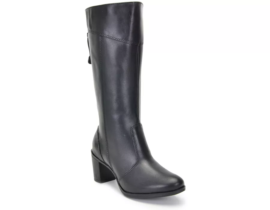 Bota Feminina Cano Médio Salto Grosso Preto