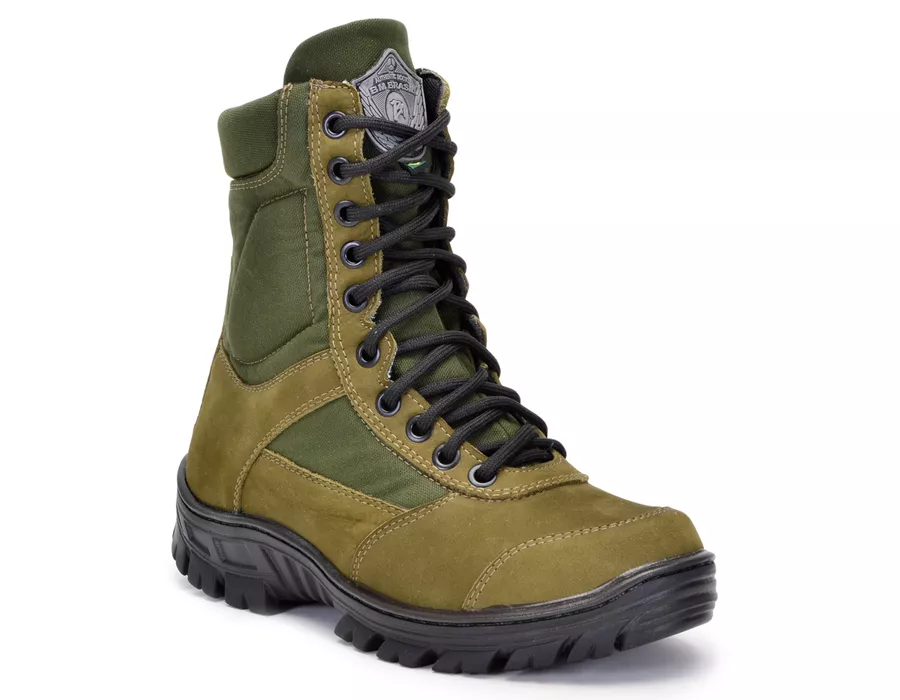 Bota Bmbrasil Em Couro Exercito 1 Ziper 