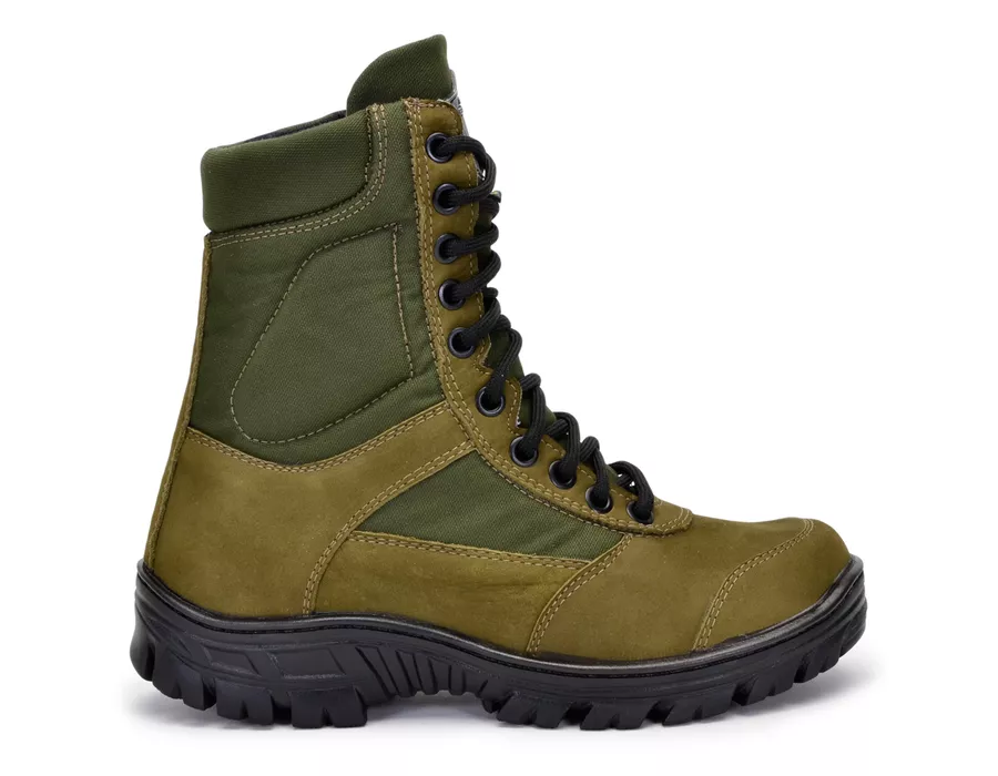 Bota Bmbrasil Em Couro Exercito 1 Ziper 