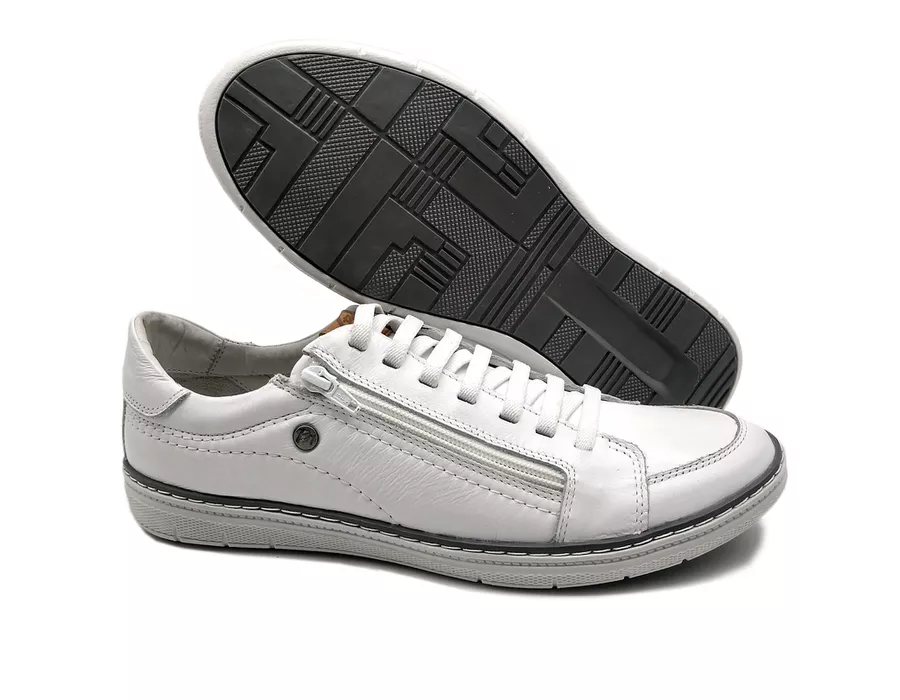 Sapatenis Masculino Casual Masculino De Couro Bmbrasil Sapatenis 608/12 Branco