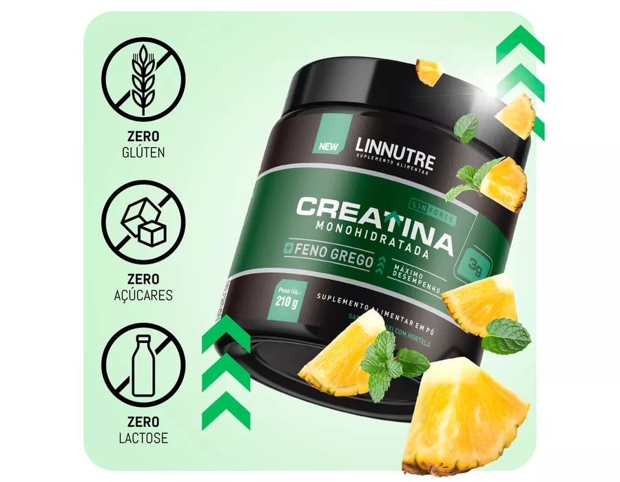 Creatina + Feno Grego LinForce - 3 unidades | LINNUTRE