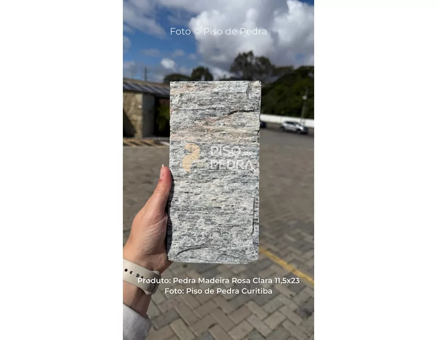 Pedra Madeira Rosa Clara 11,5x23 cm | Piso de Pedra Curitiba