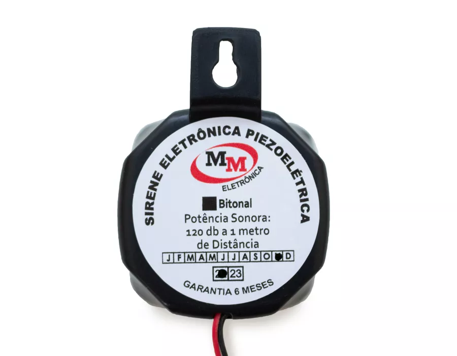 Sirene Eletrônica Bitonal Piezo 12V SP-003 MM Eletrônica | MAQPART