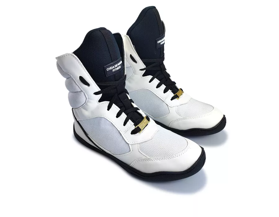 Bota de Treino Cheia de Marra Leg Press Branco e Preto | CHEIA DE MARRA