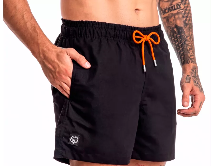Short Tactel BásicoPremium Masculino Forthem Preto - Secagem Rápida e ...