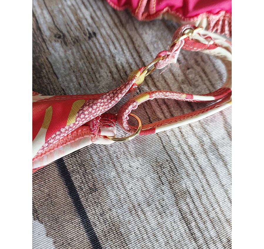 Biquini Fio Duplo Floral Laranja ref es 436
