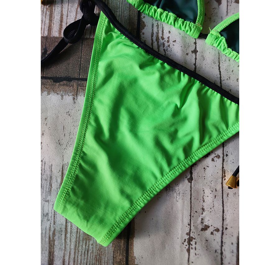 Biquini Cortininha Lacinho Verde ref bs 477