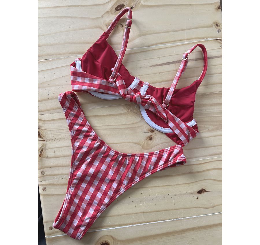 Biquini Arco Vichy Vermelho 593