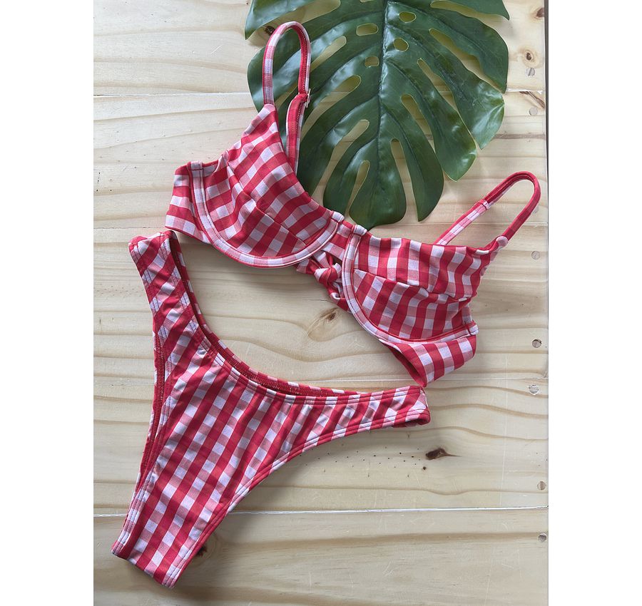 Biquini Arco Vichy Vermelho 593