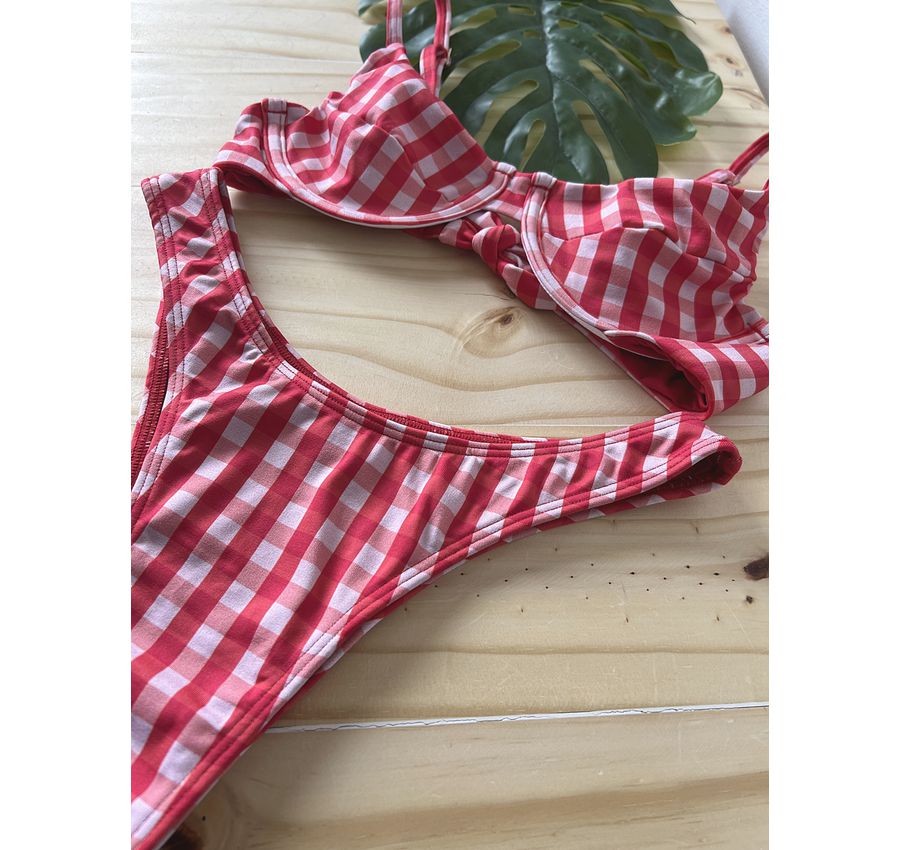 Biquini Arco Vichy Vermelho 593