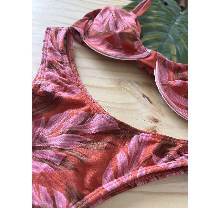 Biquini Arco Floral Vermelho 594