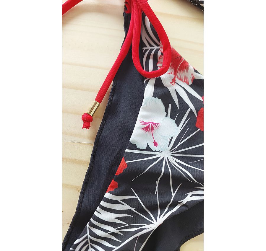 Biquini Ripple Floral Vermelho 595