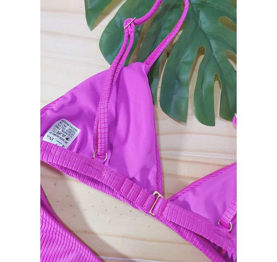 Biquini Asa Delta Canelado Violeta 703