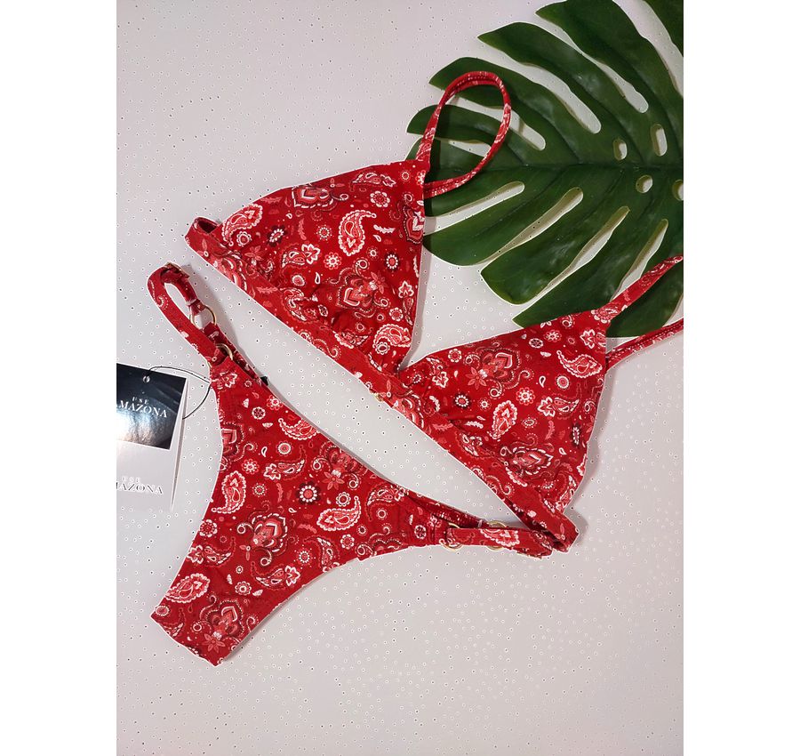 Biquini Fio Dental com TOP FIXO Bancok Vermelho 715